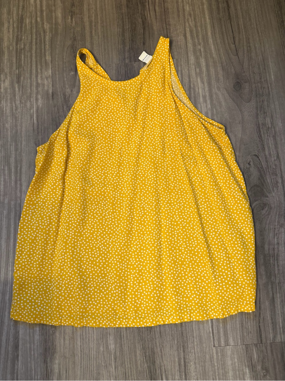 ‼️6/$12‼️ Old Navy Yellow Polka Dot High Neck Tank Top